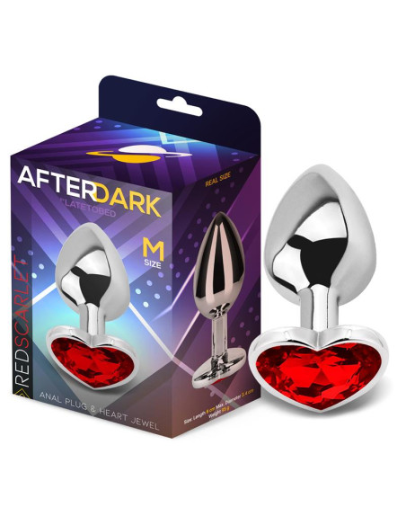 Afterdark Corazón M — elegancki korek analny z kryształem