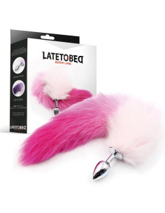 LATETOBED Butt Plug z ogonem S — metalowy korek analny