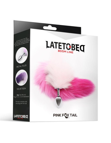 LATETOBED Butt Plug z ogonem S — metalowy korek analny