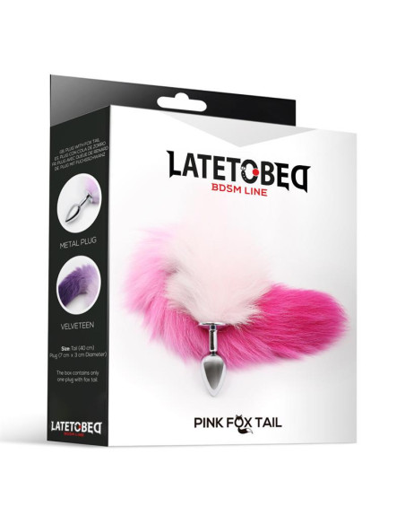 LATETOBED Butt Plug z ogonem S — metalowy korek analny