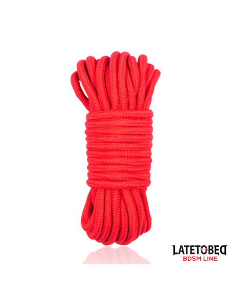 Latetobed Bondage lina bawełniana 5 m czerwona
