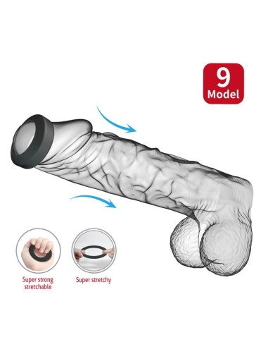 Brodan Pierścień Silicone Mod 9 – pierścień na penisa CRAZY BULL