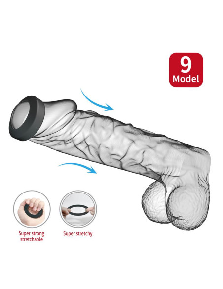 Brodan Pierścień Silicone Mod 9 – pierścień na penisa CRAZY BULL