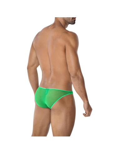 CUT4MEN Low Rise Bulge Brief — eleganckie zielone slipy