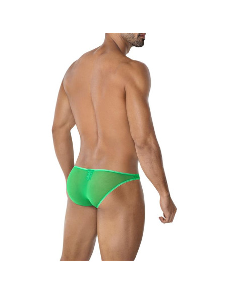 CUT4MEN Low Rise Bulge Brief — eleganckie zielone slipy