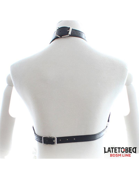 LATETOBED Harness z otwartymi miseczkami i łańcuszkami