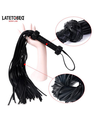 Latetobed Braided Flogger 64,5 cm — elegancki flogger BDSM