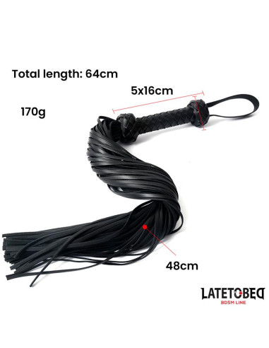 Latetobed Braided Flogger 64,5 cm — elegancki flogger BDSM