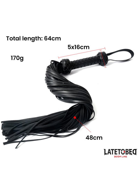 Latetobed Braided Flogger 64,5 cm — elegancki flogger BDSM