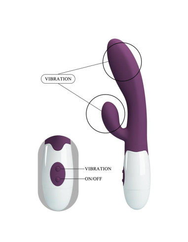 PrettyLove Alvis – wibrator dualny 30 trybów | Vibrans