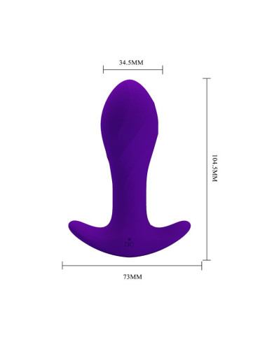 PrettyLove Anal Masager — silikonowy korek z 12 wibracjami