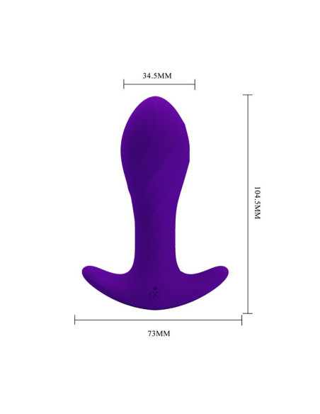 PrettyLove Anal Masager — silikonowy korek z 12 wibracjami