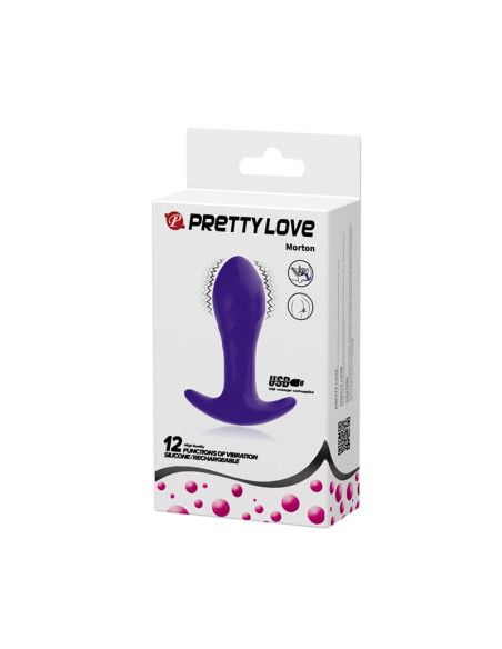 PrettyLove Anal Masager — silikonowy korek z 12 wibracjami
