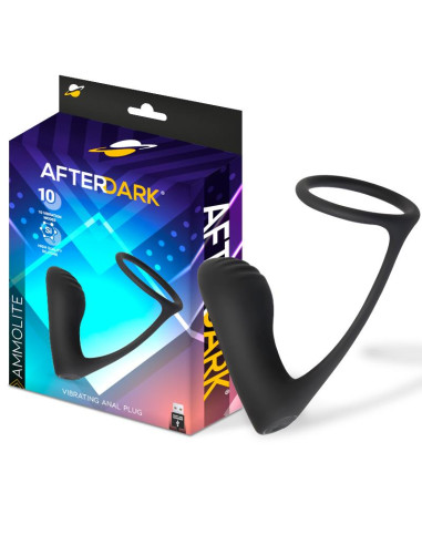 Afterdark Ammolite — wibracyjny korek analny z pierścieniem