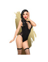 Czarny top LOVETOY Rebellion Reign z ozdobnymi detalami
