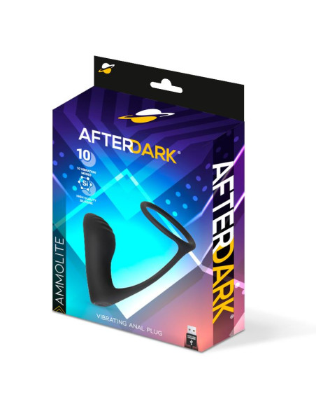 Afterdark Ammolite — wibracyjny korek analny z pierścieniem