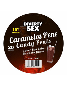 DIVERTY SEX — 20 cukierków penisów smak rum-cola
