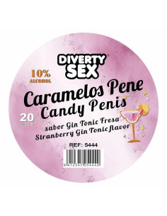 DIVERTY SEX – 20 cukierków Truskawka Gin & Tonic w słoiku