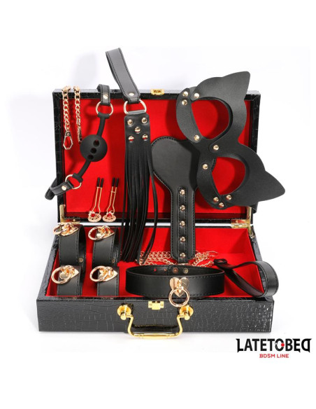 LATETOBED — Zestaw bondage 8 elementów w etui