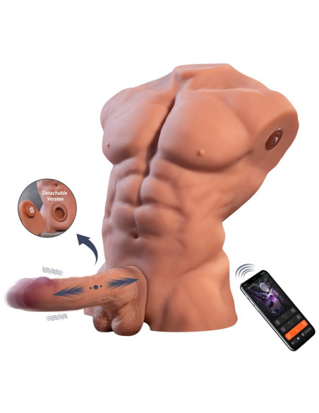 XISE Fitter — premium torso z odczepialnym dildo i aplikacją